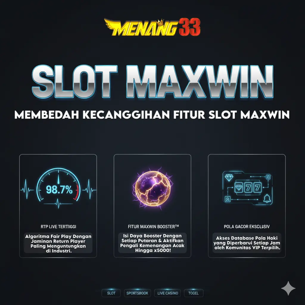 Infografis yang menjelaskan beberapa Fitur Unik Slot Maxwin.